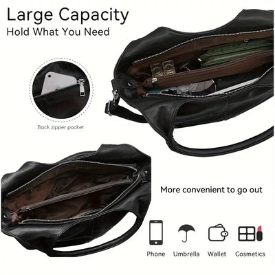 Elegant Leather Women's Crossbody Shoulder Bag