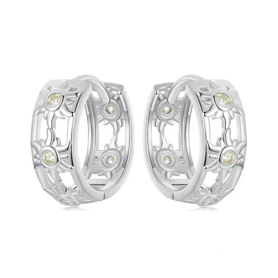 White Gold Plated Inifinite Love Hoop Earring Cartilage Earrings Lightweight